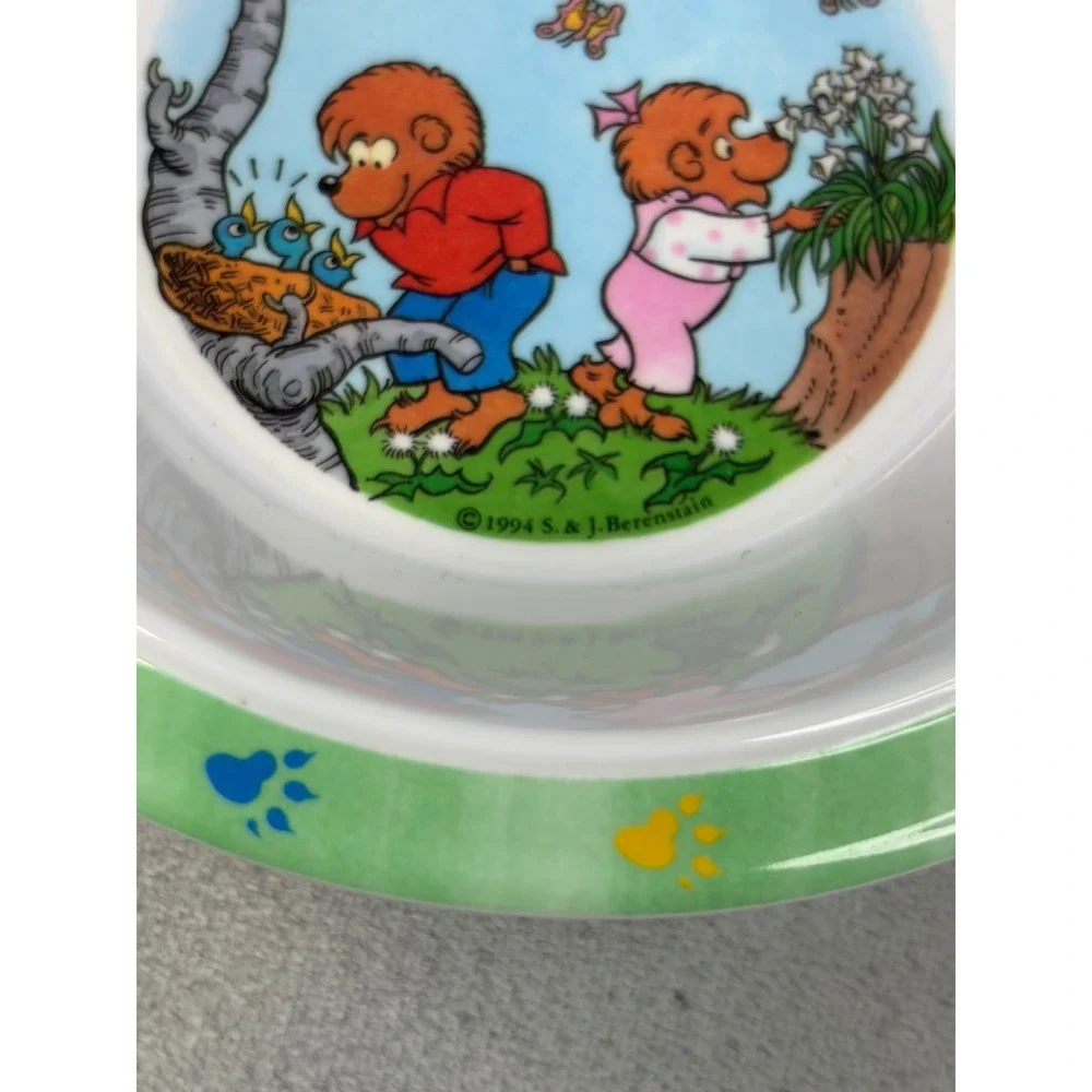 Vtg Berenstain Bears 1994 Kids Dinnerware 3 Piece Set Melamine Princess House